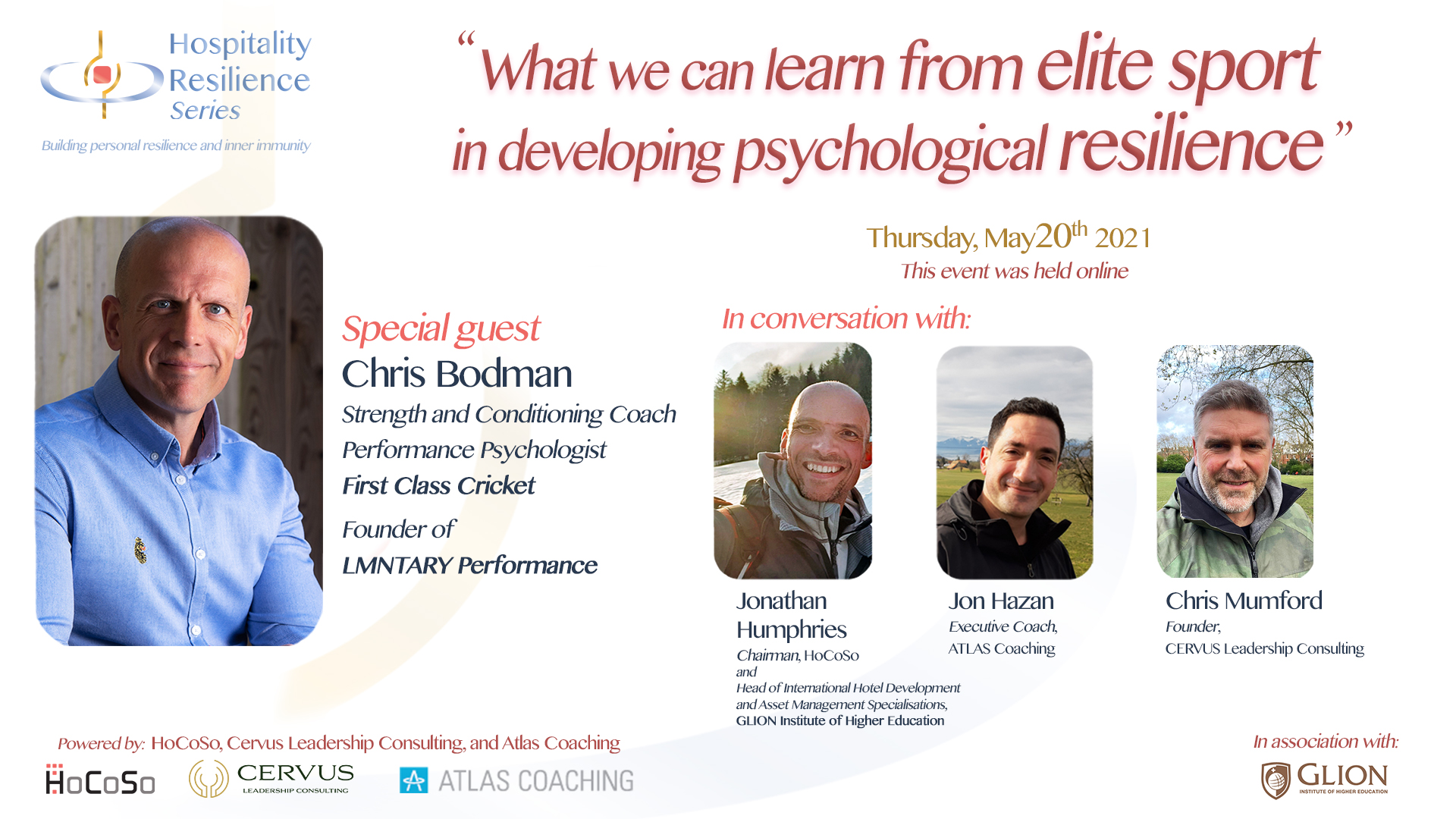 What we can learn from elite sport in developing psychological performance - Chris Bodman for the Hospitality Resilience Series